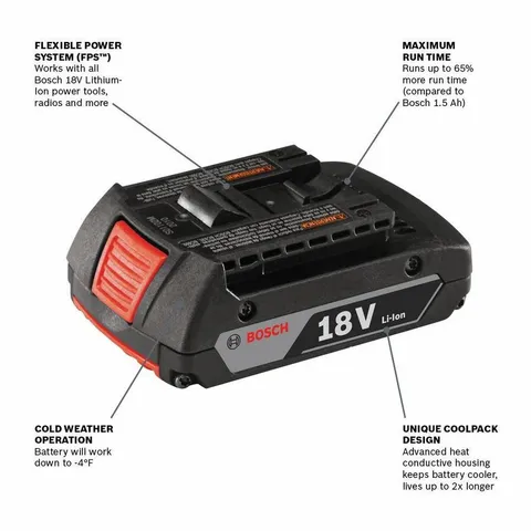 18-Volt 2 Amp-Hour Lithium Power Tool Battery