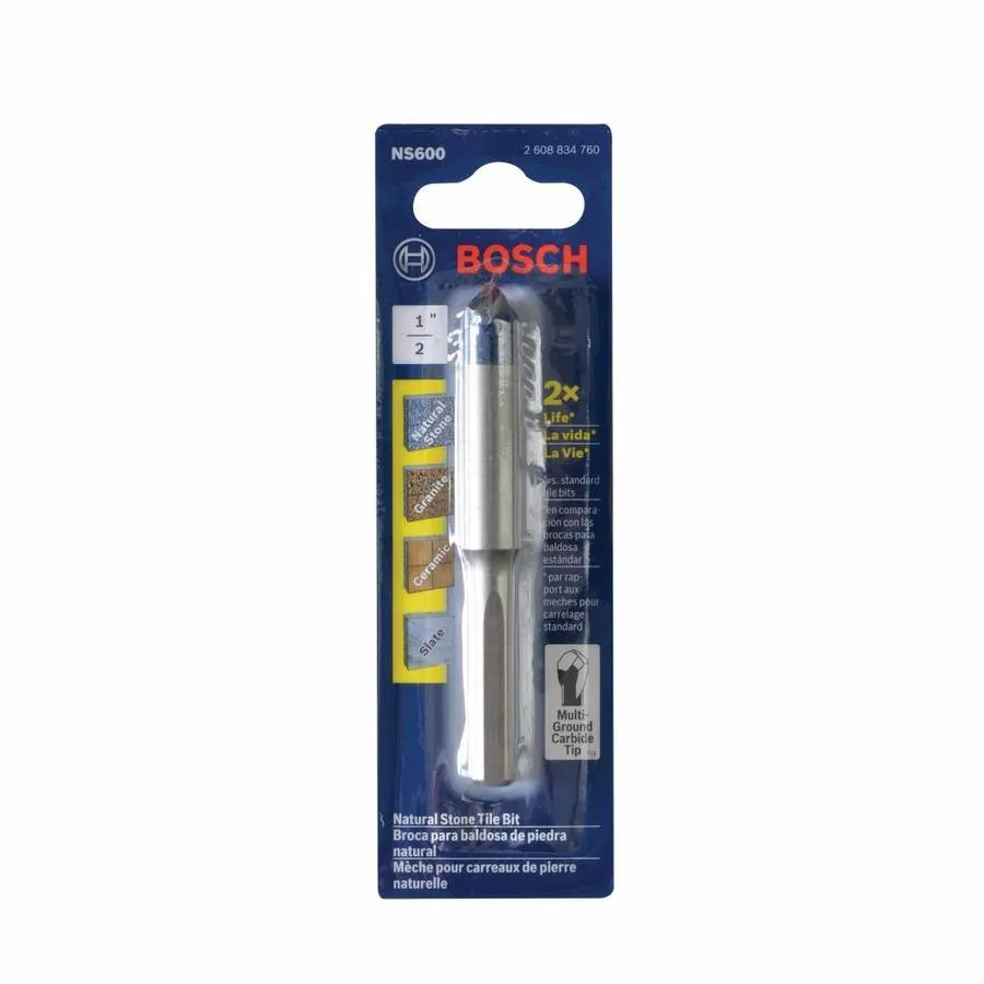 Bosch Natural Stone Tile 3-3/4-in High-Speed Steel Masonry Drill Bit for Hammer Drill, photo 7 of 8