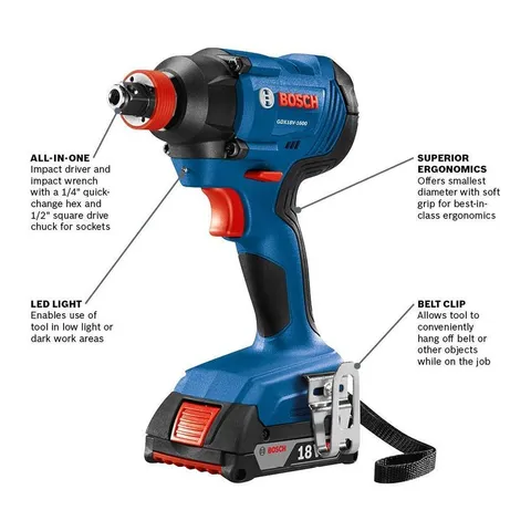 Freak 18-Volt 1/4-in; 1/2-in Cordless Impact Driver (1-Battery Included)