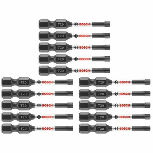 Bosch Impact Tough 15-Piece 2-in T20 Torx Alloy Steel Hex Shank Screwdriver Bit, photo 5 of 5