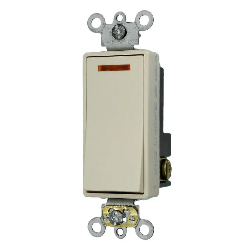 20 Amp Decora Plus Commercial Grade Single Pole Lighted Rocker Switch, White, photo 7 of 7