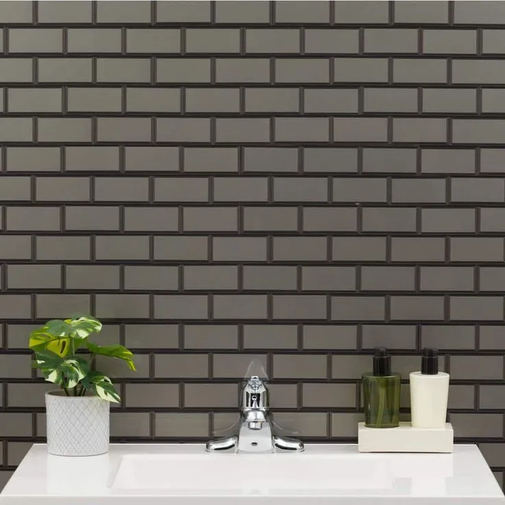 MSI Crisson Bevel Subway Peel and Stick 12 in. X 12 in. X 4 mm Glass Mosaic Tile ( 19.6 sq. ft./case), photo 5 of 7