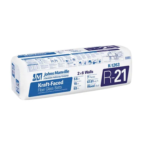 R-21 Kraft-Faced Fiberglass Batt Insulation