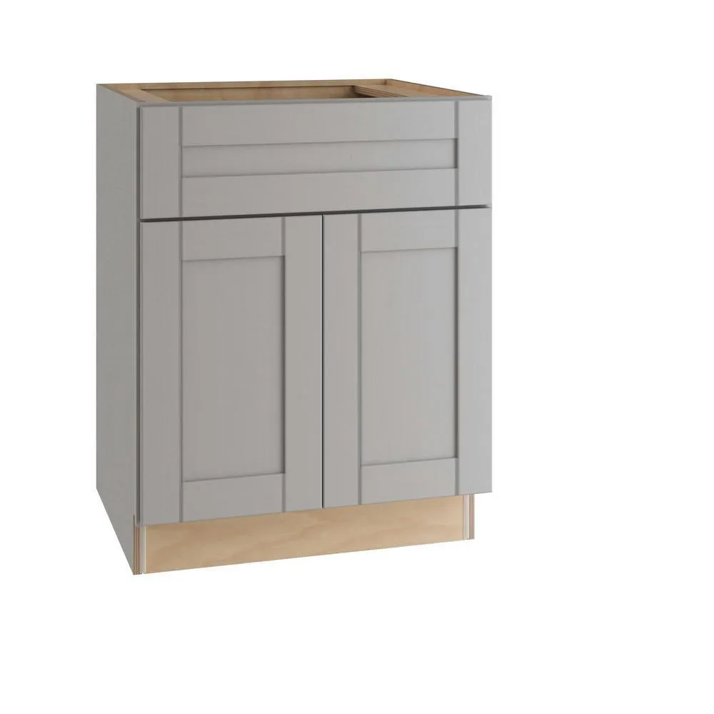 Vesper White Shaker Assembled Plywood 36 in. x 34.5 in. x 24 in. Sink Base Kitchen Cabinet with Soft Close, photo 6 of 10