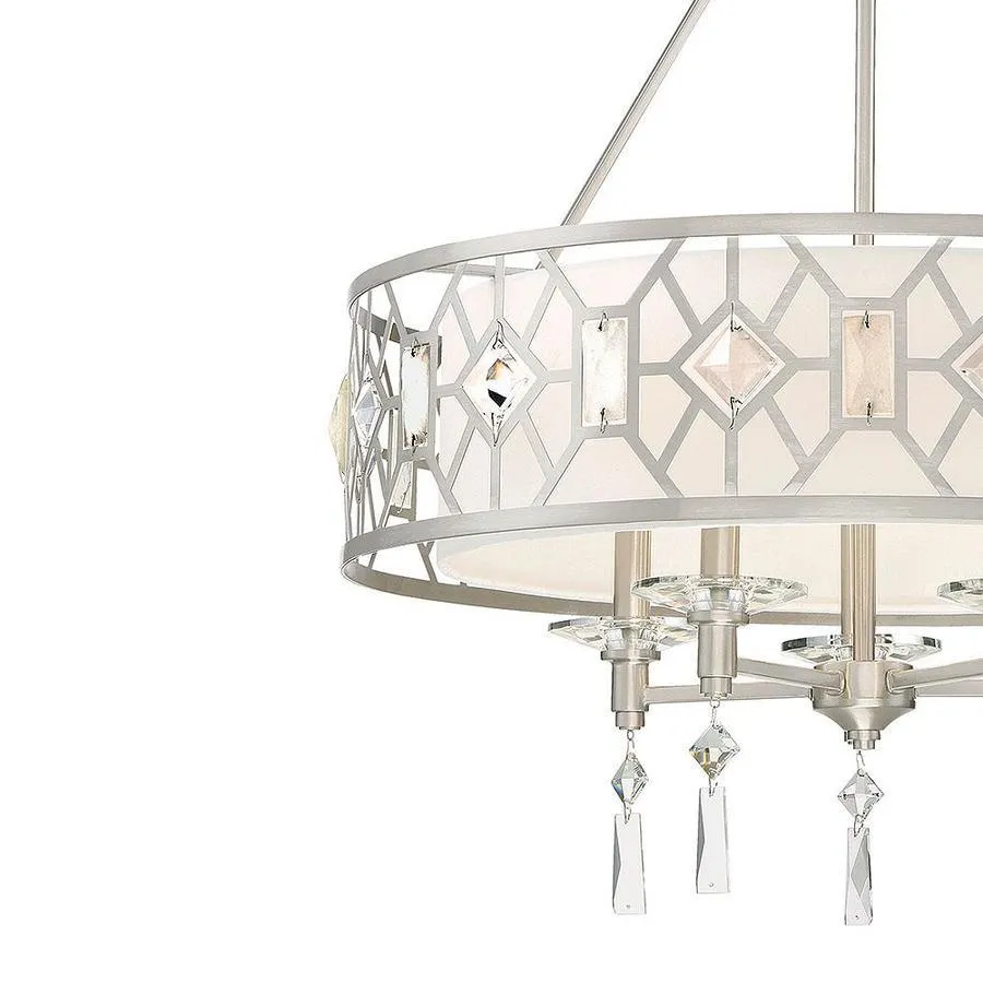 Designers Fountain Brentwood 5-Light Satin Platinum Transitional Chandelier, photo 2 of 3