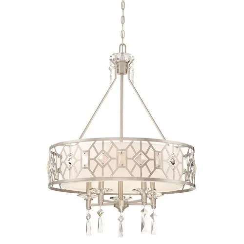 Designers Fountain Brentwood 5-Light Satin Platinum Transitional Chandelier, photo 3 of 3