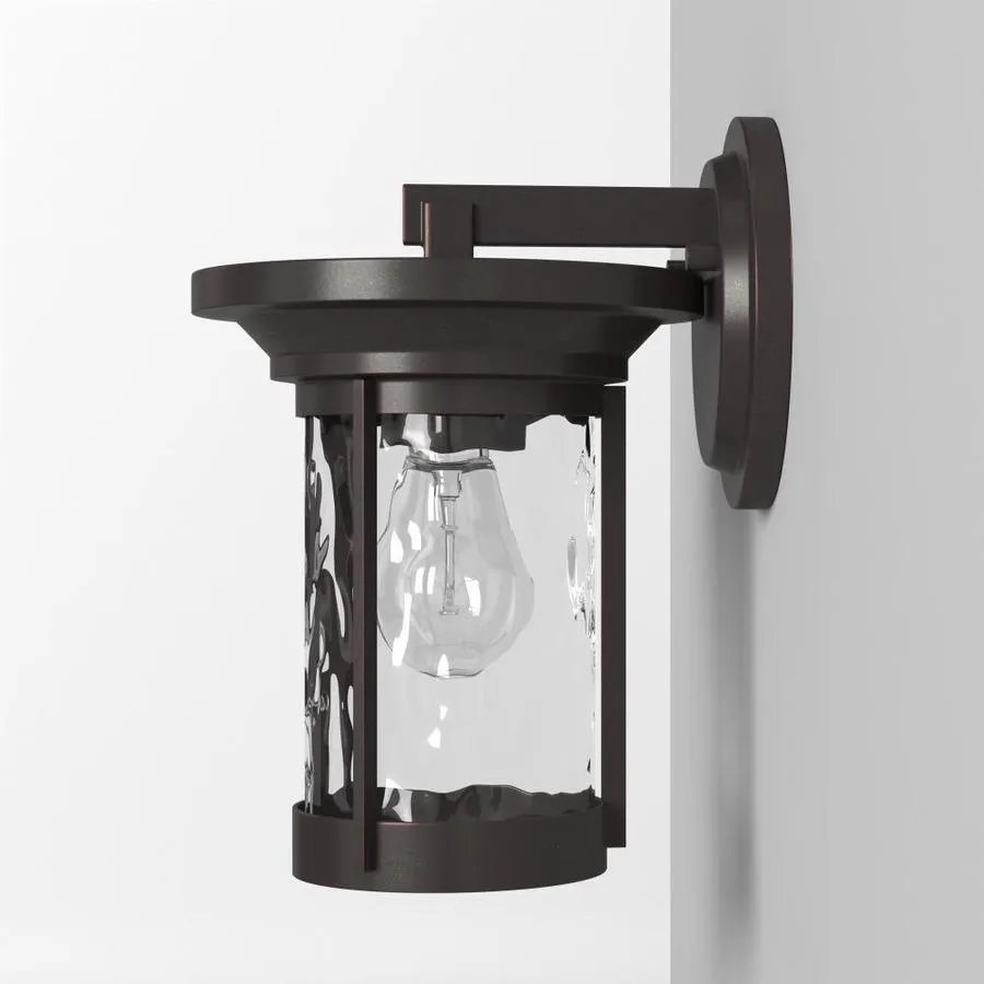 Designers Fountain Brookline 10.5-in H Satin Bronze Medium Base (E-26) Outdoor Wall Light, photo 4 of 7