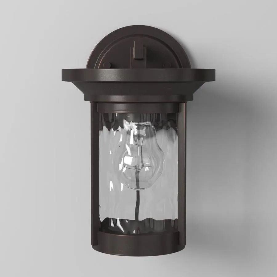 Designers Fountain Brookline 10.5-in H Satin Bronze Medium Base (E-26) Outdoor Wall Light, photo 6 of 7