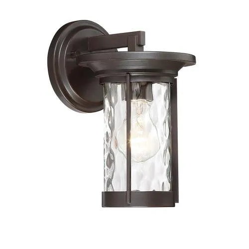 Designers Fountain Brookline 10.5-in H Satin Bronze Medium Base (E-26) Outdoor Wall Light, photo 7 of 7
