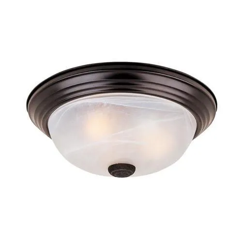 Designers Fountain Lunar 11.25-in Oil Rubbed Bronze Traditional Incandescent Flush Mount Light, photo 6 of 6