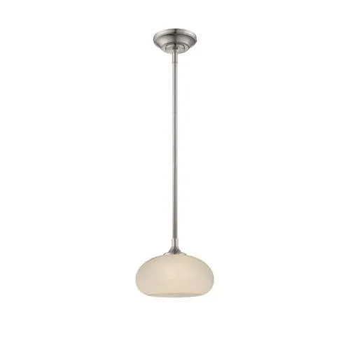 Designers Fountain Eco-Gem Satin Platinum Transitional Tinted Glass Bowl LED Pendant Light, photo 3 of 3