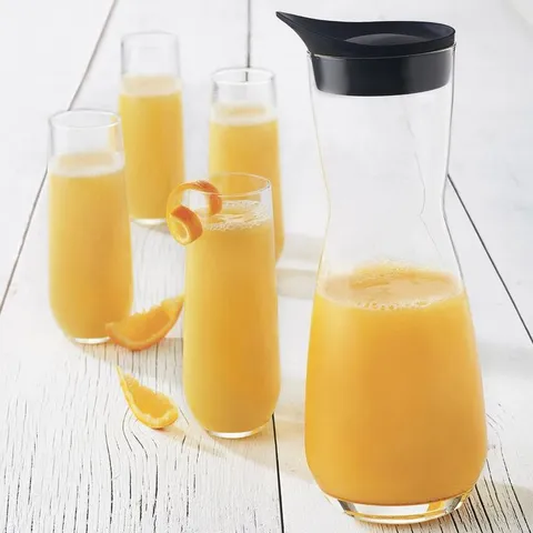 Modern Bar 5-Piece Clear Mimosa Glass Entertainment Set with Lid
