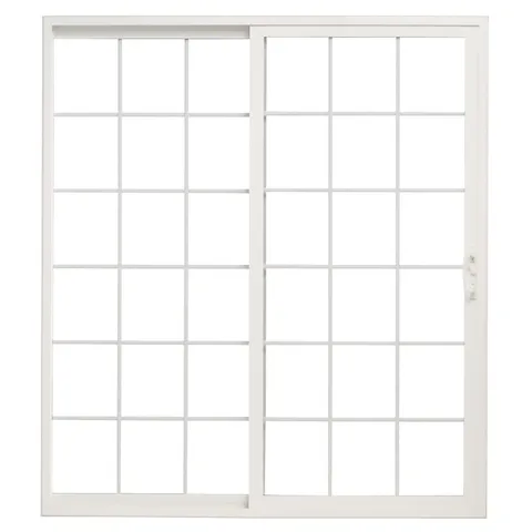 150 Series White Vinyl Sliding Double Patio Door, 72 × 80, Low-E Argon