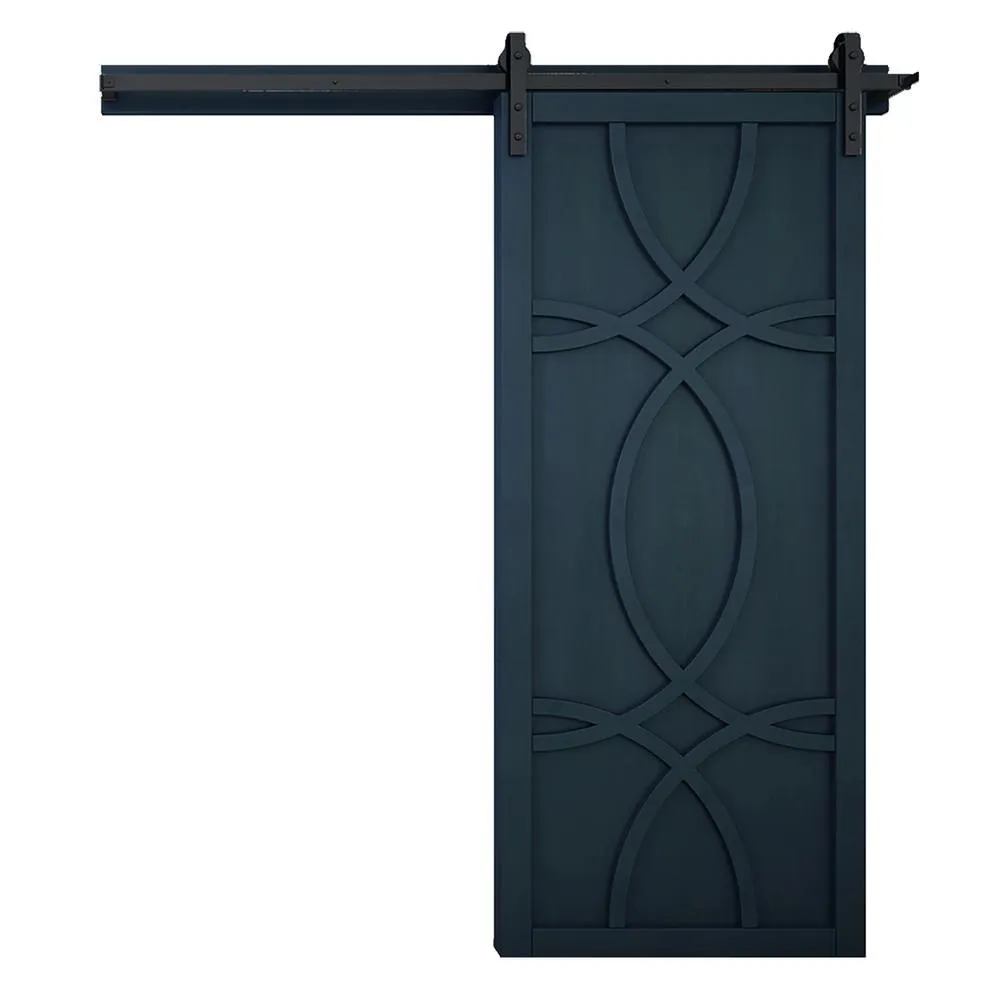 VeryCustom 42 in. x 84 in. Hollywood Bright White Wood Sliding Barn Door with Hardware Kit, photo 27 of 28