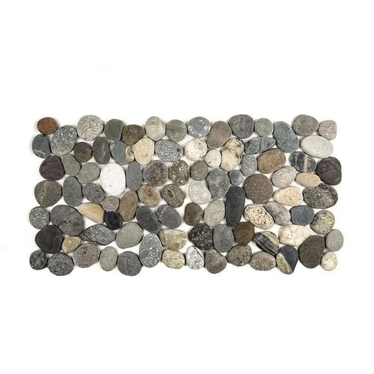 Cruz Bay Classic Pebble Tile River Grey 11-1/2 in. x 11-1/2 in. x 12.7 mm Mesh-Mounted Mosaic Tile (10.12 sq. ft. / case), photo 4 of 10