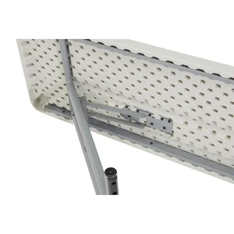 18 × 96 in Outdoor Rectangle Plastic Gray Folding Table