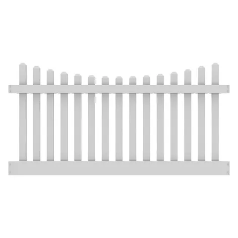 Lennox 4 × 8 ft White Vinyl Fence Panel