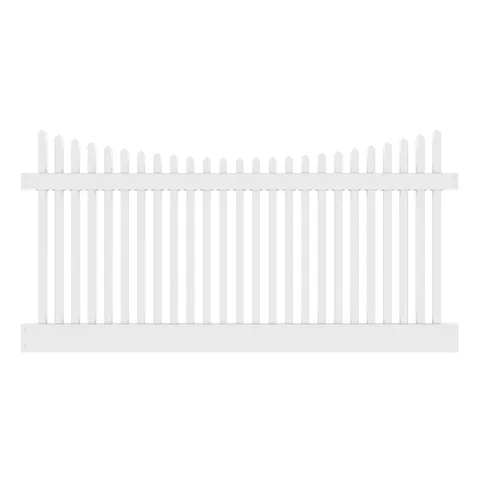 Keswick 4 × 8 ft White Vinyl Fence Panel