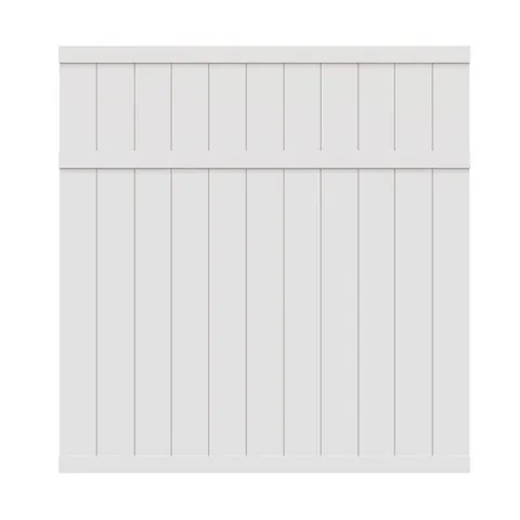 Brighton 6-ft White Vinyl Privacy Fence Panel