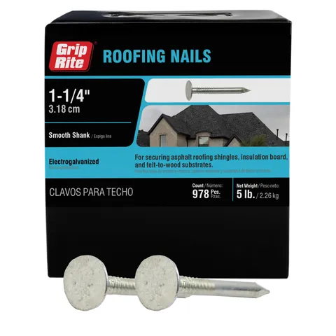 1-1/4 in. Electro-Galvanized Roofing Nails (5 lb.)