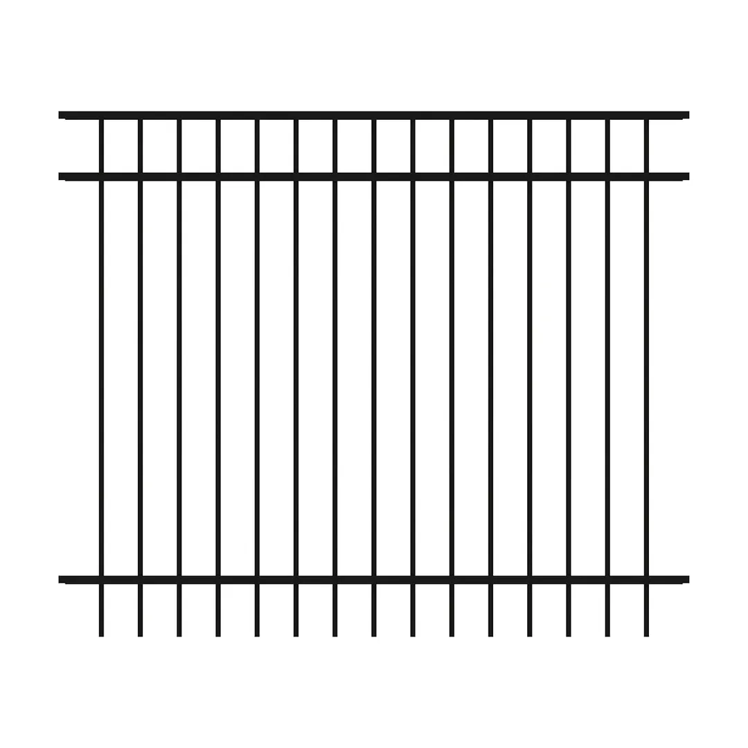 IronCraft Hempsted 7 ft White 2 in. x 2 in. Powder-Coated Aluminum Fence Line Post with Flat Cap, photo 2 of 2