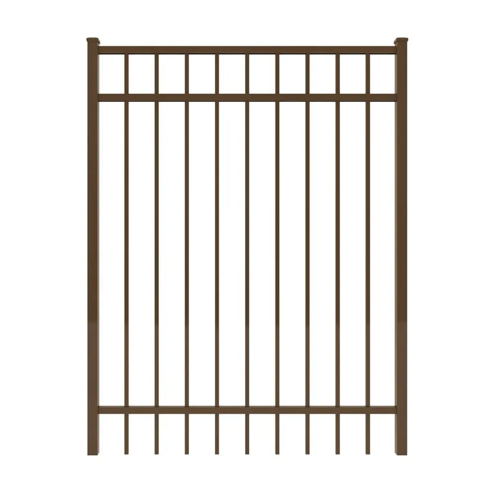 IronCraft Berkshire 5 ft. H x 4 ft. W Bronze Aluminum Straight Fence Gate, photo 2 of 4