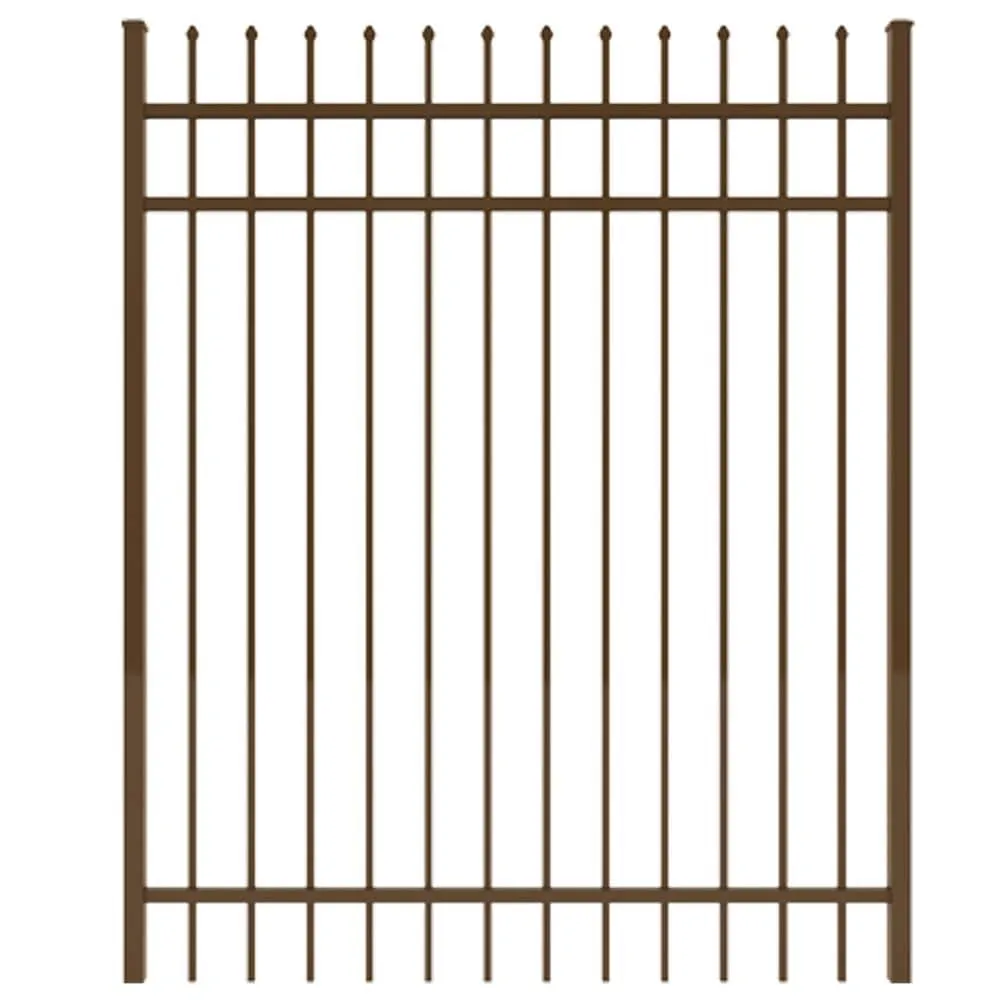 IronCraft Orleans 6 ft. H x 5 ft. W Bronze Aluminum Straight Fence Gate, photo 2 of 4