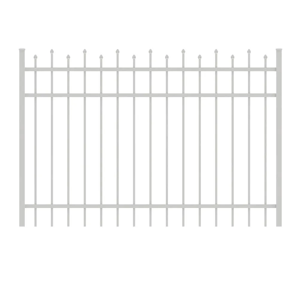 IronCraft Truro 4 ft. H x 6 ft. W White Powder-Coated Aluminum Straight Fence Gate, photo 2 of 4