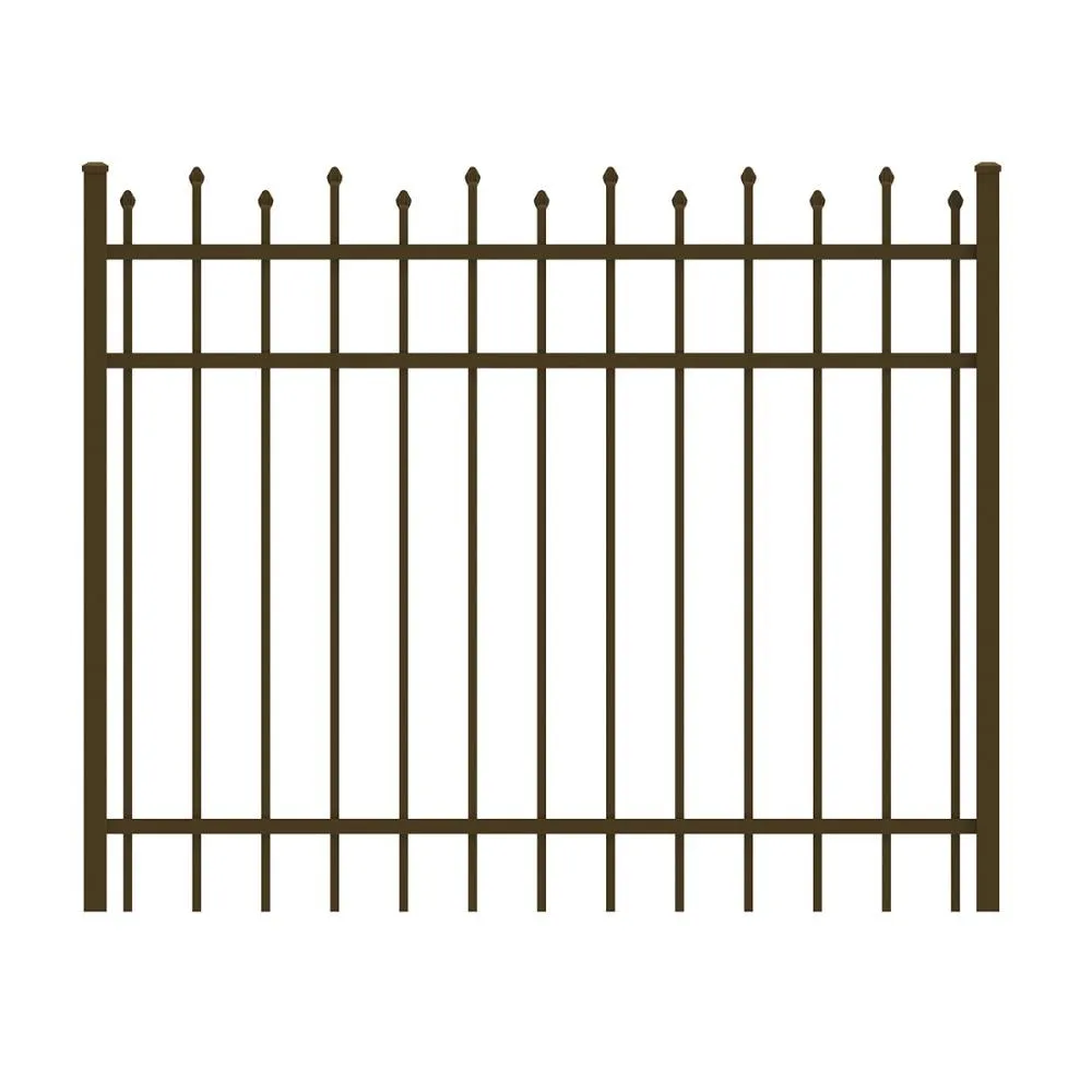 IronCraft Truro 4 ft. H x 5 ft. W Bronze Powder-Coated Aluminum Straight Top Fence Gate, photo 2 of 4