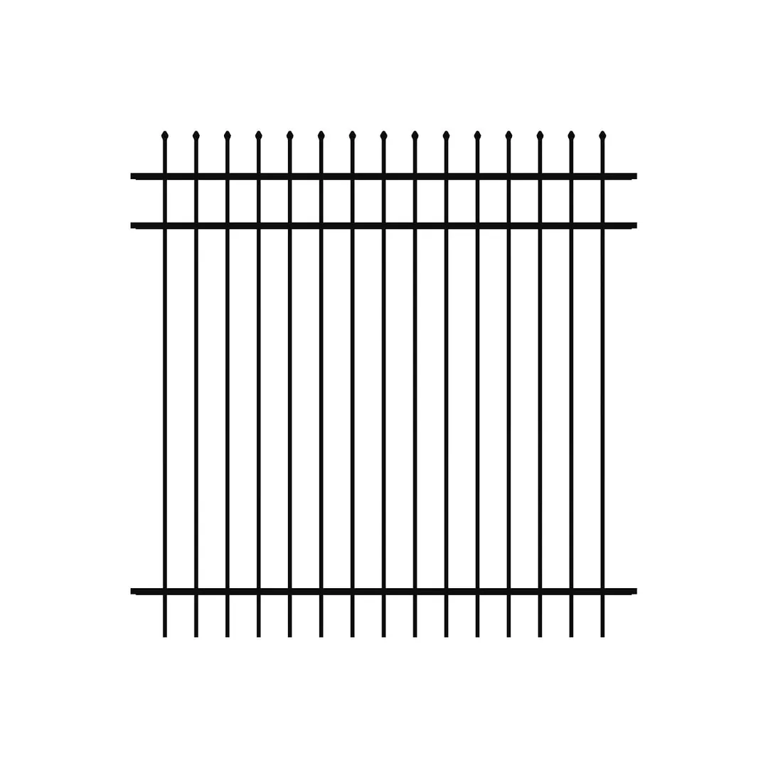 IronCraft Orleans 6 ft. H x 6 ft. W Black Aluminum Fence Panel, photo 2 of 2