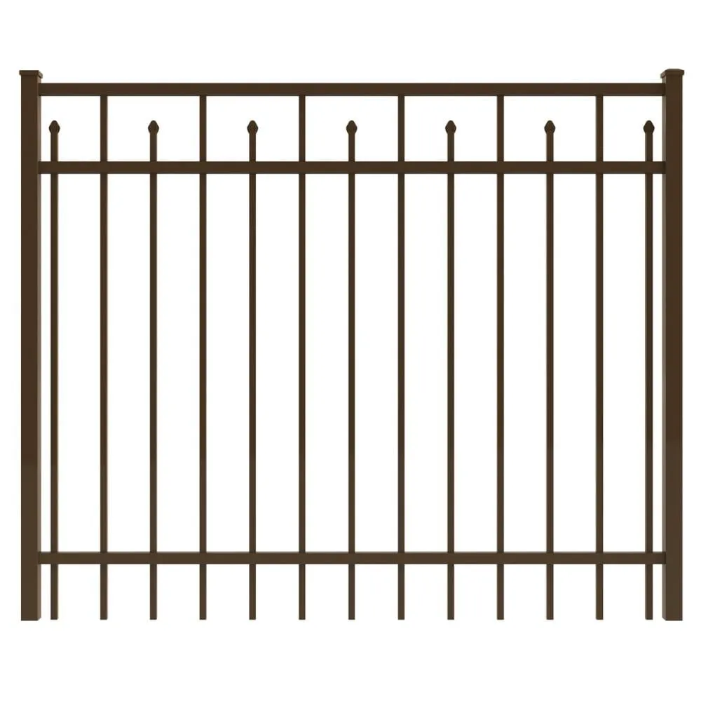 IronCraft Hempsted 4 ft. H x 6 ft. W Bronze Powder-Coated Aluminum Straight Top Fence Gate, photo 2 of 4
