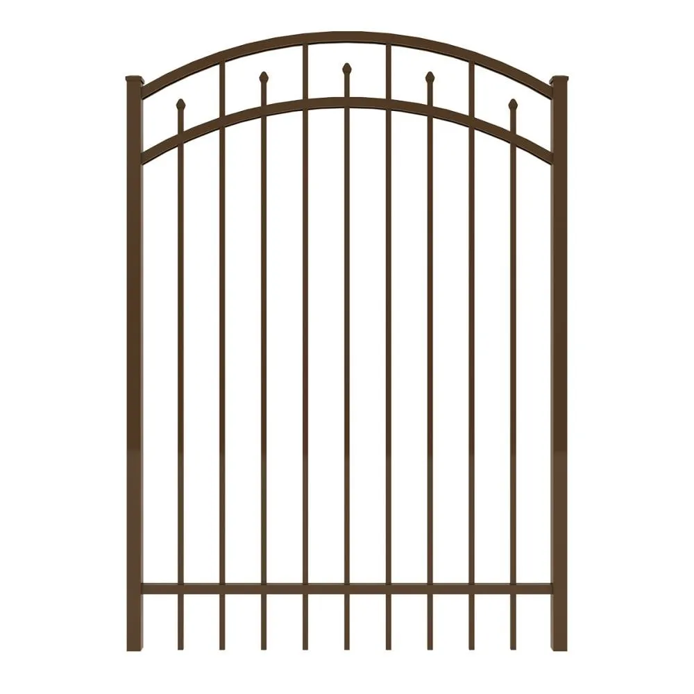 IronCraft Hempsted 5 ft. H x 4 ft. W Bronze Arched Powder-Coated Aluminum Fence Gate, photo 2 of 3