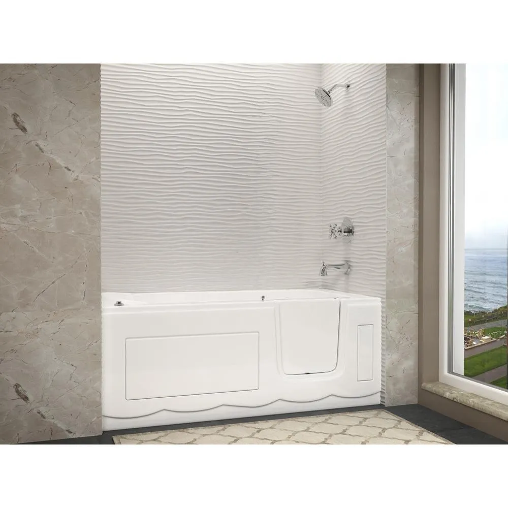 Universal Tubs Nova Heated Step-In 5 ft. Walk-In Whirlpool Bathtub in White with Chrome Trim, photo 3 of 15