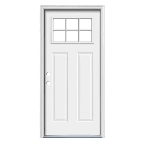 Steel Craftsman Right-Hand Inswing Prehung Front Door, 36 × 80