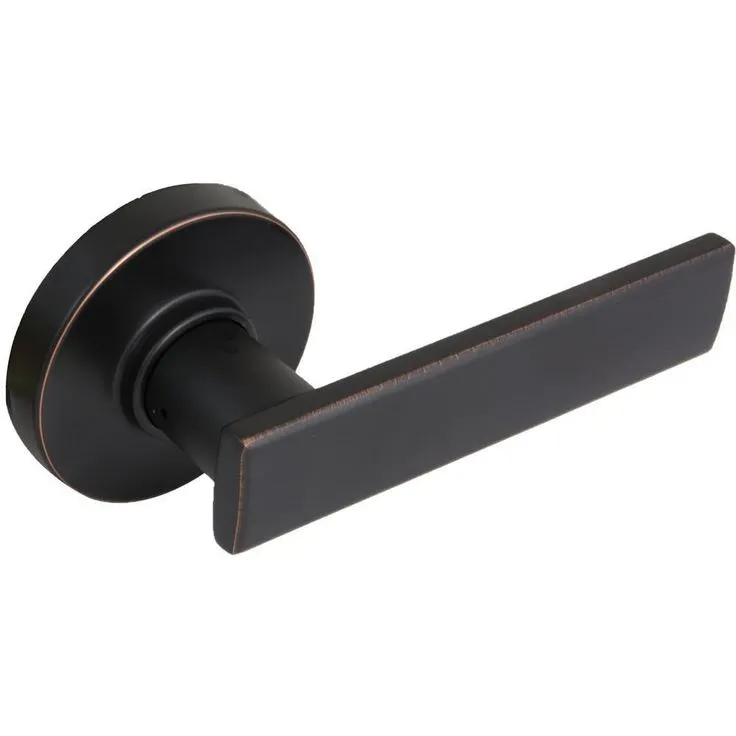 Westwood Satin Nickel Hall and Closet Door Lever with Round Rose (4-Pack), photo 6 of 7