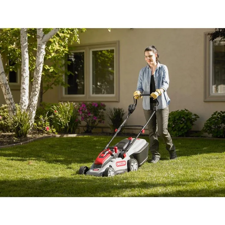 Oregon 16 in. 40-Volt Brushless Lithium-Ion Cordless Battery Walk Behind Push Lawn Mower with 4.0 Ah Battery and Charger, photo 3 of 3