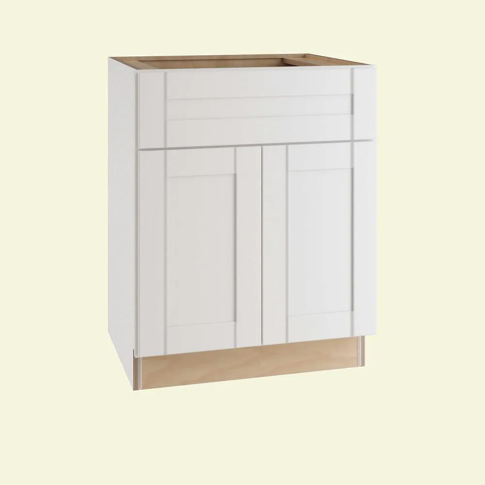 Vesper White Shaker Assembled Plywood 36 in. x 34.5 in. x 24 in. Sink Base Kitchen Cabinet with Soft Close, photo 10 of 10
