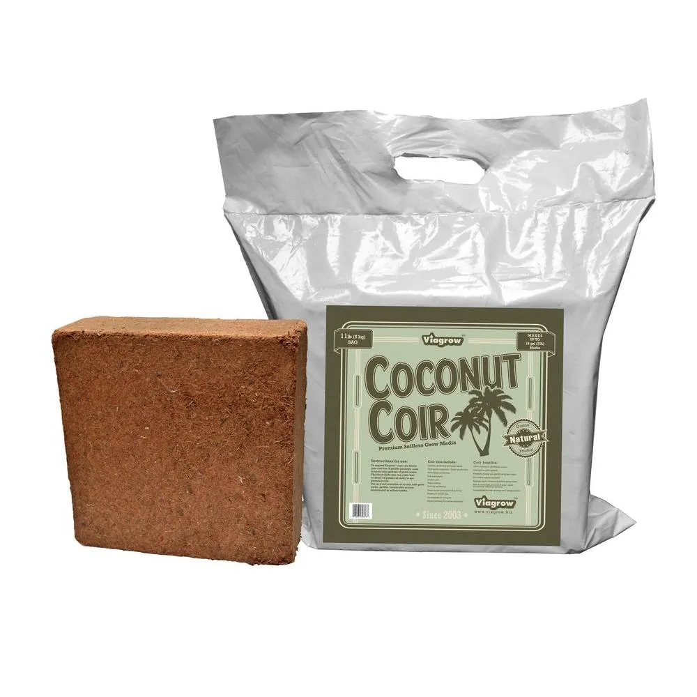 Viagrow 11 lb. Coconut Coir Block Soilless Grow Media (222 - 11 lbs. brick pallet), photo 2 of 4