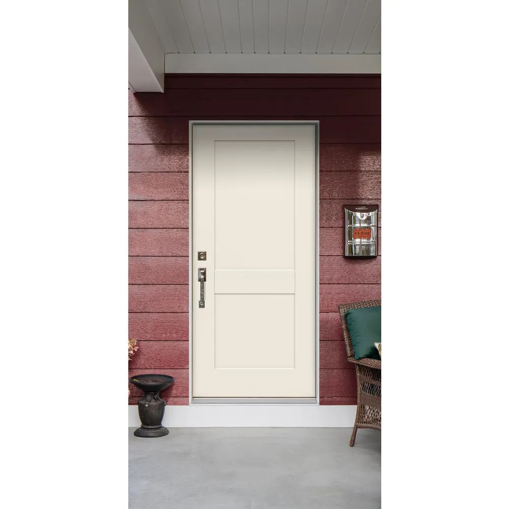 JELD-WEN 32 in. x 80 in. 2-Panel Craftsman Primed Steel Prehung Right-Hand Inswing Front Door, photo 2 of 12