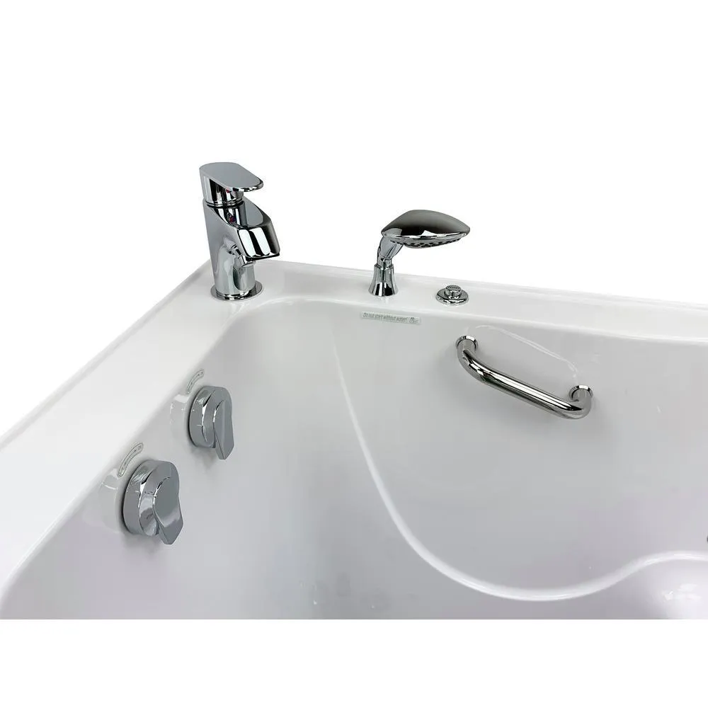 Ella Royal 52 in. Acrylic Walk-In Whirlpool Bathtub in White with Left Door, 2-Piece Fast Fill Faucet and 2 in. Dual Drain, photo 6 of 11