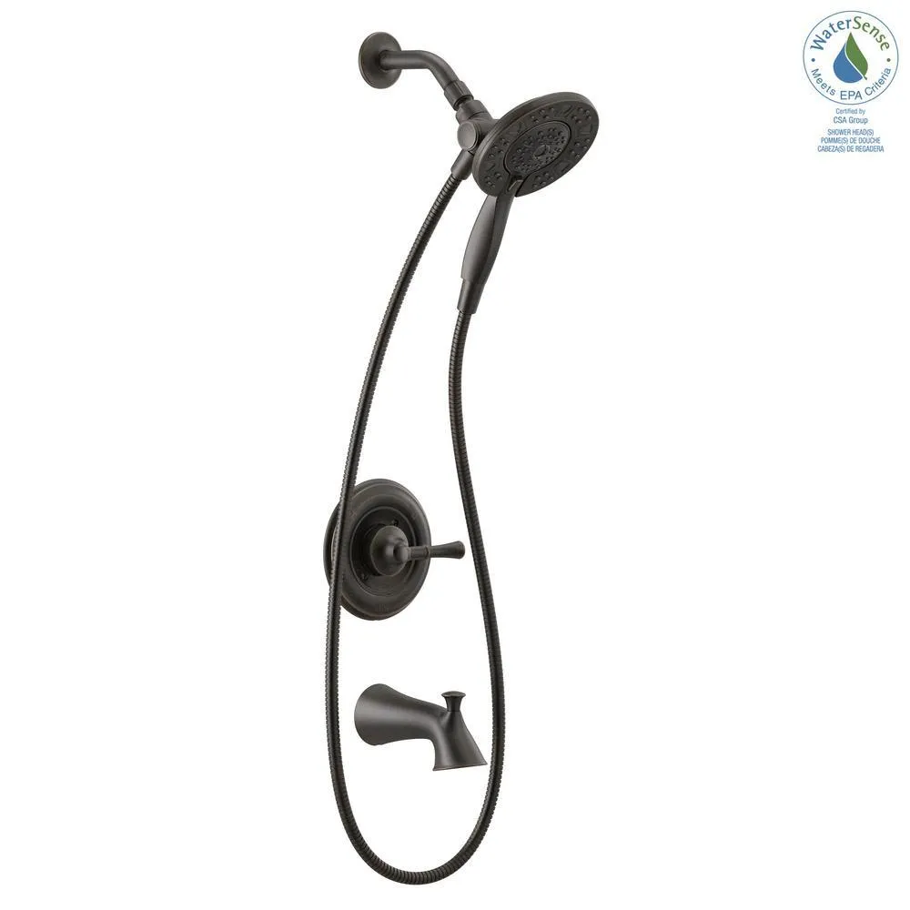 Chamberlain In2ition Single-Handle 4-Spray Tub and Shower Faucet in Venetian Bronze (Valve Included), photo 12 of 14