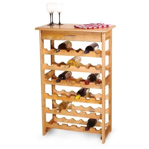 Brown Wood Base with Birch Butcher Block Top Kitchen Cart