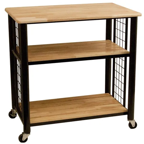 Natural Base with Birch Top Kitchen Cart (23.5 × 35.5 × 35.25 in)