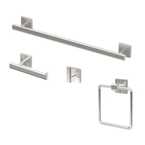 Gatco 4-Piece Elevate Satin Nickel Decorative Bathroom Hardware Set, photo 6 of 8