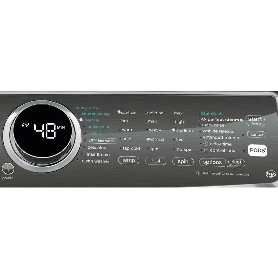 Electrolux 4.4-cu ft High Efficiency Stackable Steam Cycle Front-Load Washer (Titanium) ENERGY STAR, photo 7 of 21