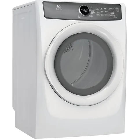 8-cu ft Reversible Side Swing Door Stackable Steam Cycle Gas Dryer