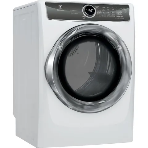8-cu ft Reversible Side Swing Door Stackable Steam Cycle Gas Dryer