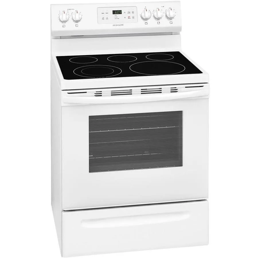 Frigidaire 30-in Smooth Surface 5 Elements 5.4-cu ft Steam Cleaning Freestanding Electric Range (EasyCare Stainless Steel), photo 17 of 18