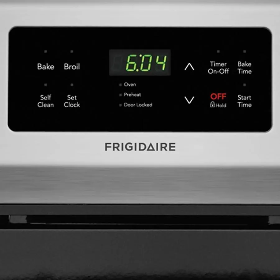 Frigidaire 30-in Smooth Surface 5 Elements 5.4-cu ft Steam Cleaning Freestanding Electric Range (EasyCare Stainless Steel), photo 5 of 18