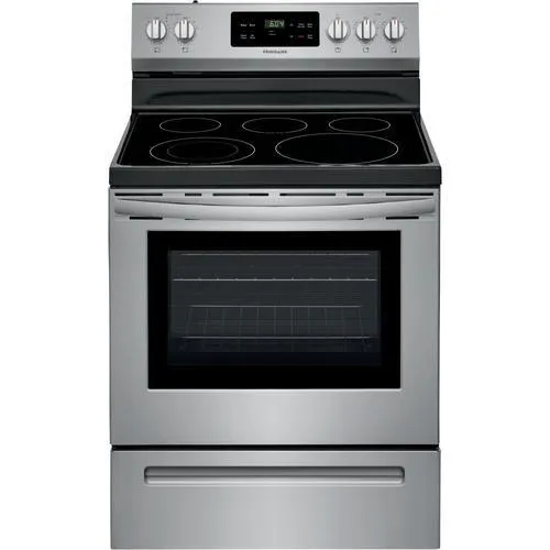Frigidaire 30-in Smooth Surface 5 Elements 5.4-cu ft Steam Cleaning Freestanding Electric Range (EasyCare Stainless Steel), photo 14 of 18
